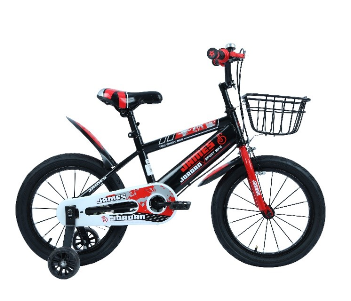 James Jordan JDN1042 16 Inch Bicycle - Black and Red - Zoom Image