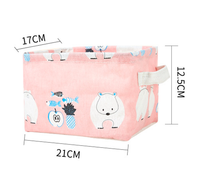 Independent Design Cloth Art Cotton And Linen Waterproof Storage Box - Pink - Zoom Image 2