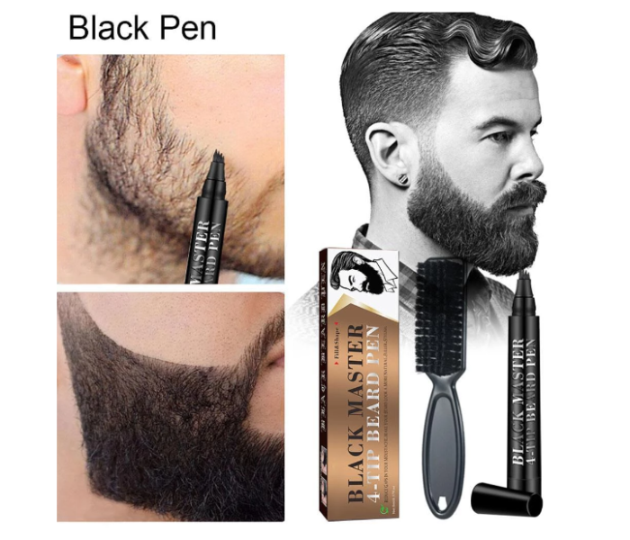 Unisex Waterproof Filler Pen for Beard and Eye Brows - Black B - Zoom Image 6