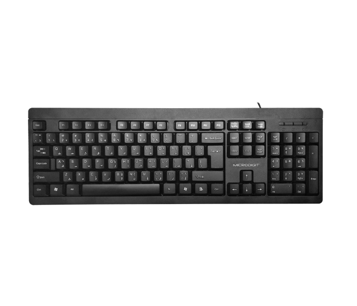 Microdigit MD297K Stylish Pattern Lightweight Multi Language Keyboard - Black - Zoom Image 1