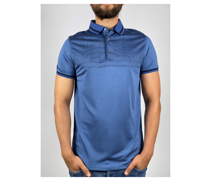 Slim Polo Summer Thin Cloth XXL Shirt For Men - Blue - Zoom Image 1