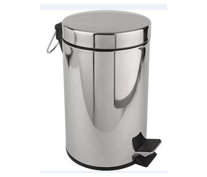 Stainless Steel 20 Litre Dust Bin - Silver - Zoom Image