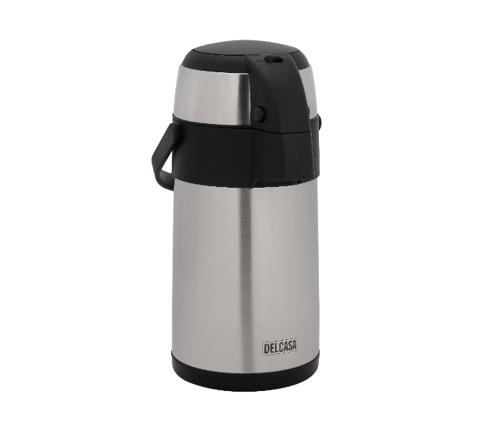 Delcasa DC2354 3 Litre Stainless Steel Airpot Vacuum Flask - Silver and Black - Zoom Image 4