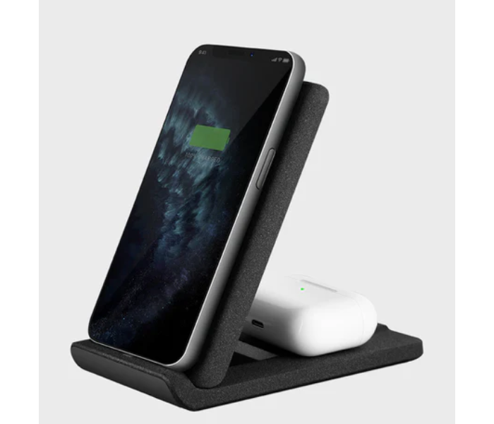 Uniq Vertex Duo 2 In 1 15Watts Fast Wireless Charger - Dark Grey - Zoom Image 1