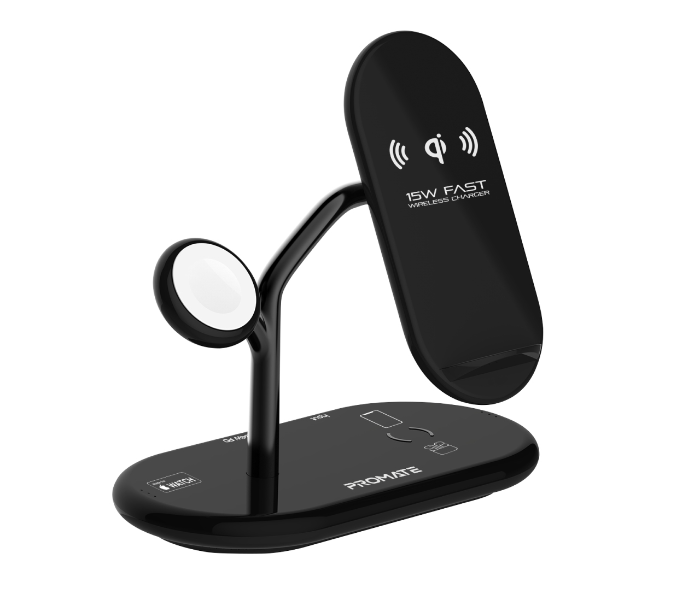 Promate 4-in-1 Wireless Charging Station - Grey - Zoom Image 1