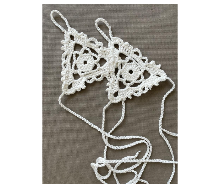 Crochet Handmade Barefoot Sandals - White - Zoom Image 8