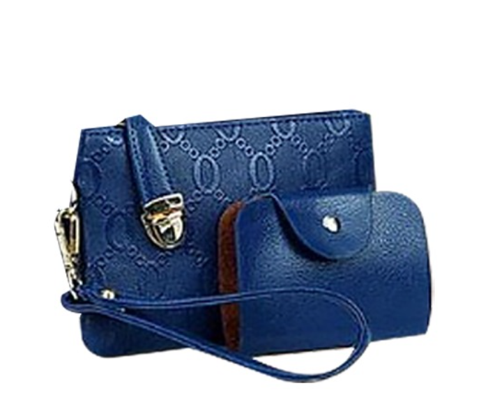 Ladies Luxury Bag 2 Pieces Set DDSK with Bear JA060 - Blue - Zoom Image