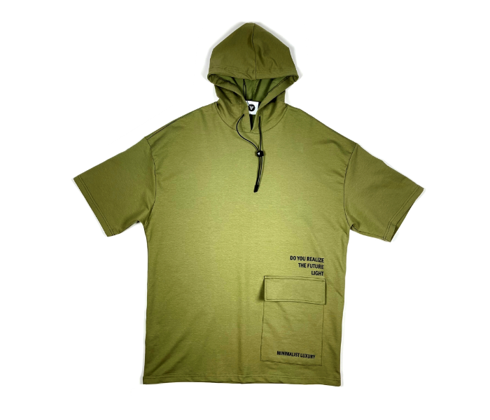 Hoodie Set Small With Pocket For Men - Olive Green - Zoom Image 2