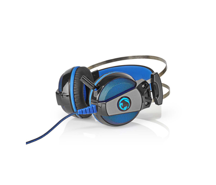 Nedis GHST500BK 7.1 Virtual Surround Sound Over-Ear Gaming Headset - Black and Blue - Zoom Image 5