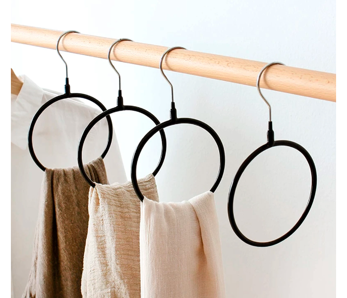 Scarf Ring Coat Hook Circle Scarf Stand - Black - Zoom Image 1