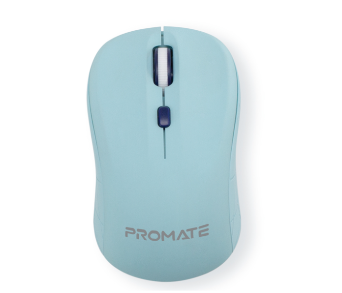 Promate Ergonomic Retro English Wireless Keyboard and Mouse Combo - Blue - Zoom Image 3