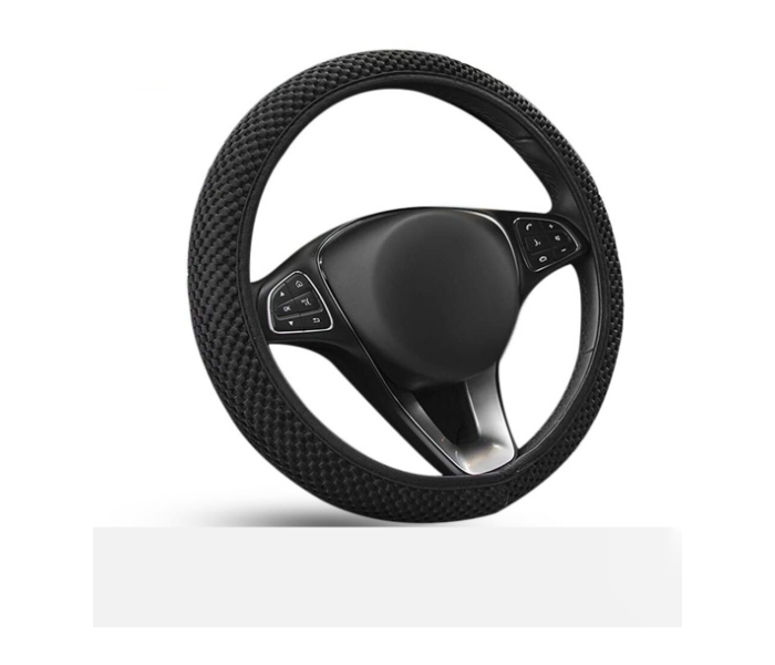 Silk Steering Wheel Cover - Black - Zoom Image 4