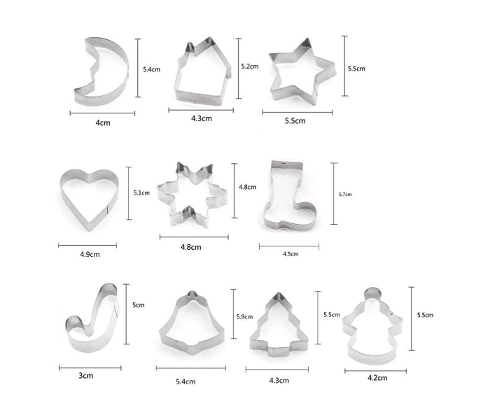 Christmas Stainless Steel Biscuit Mold - Silver - Zoom Image 3