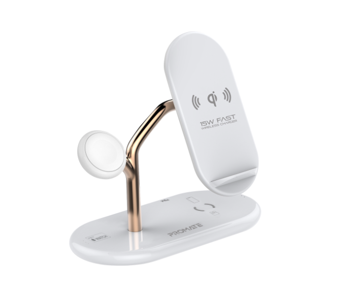 Promate 4-in-1 Wireless Charging Station - Gold - Zoom Image 1