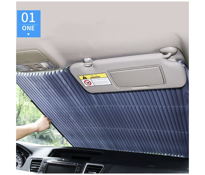 Retractable Automobile 200 x 70 cm Sun Shield - Zoom Image 1