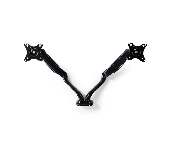 Nedis MMNTDO100BK 10-32 Inch Full Motion Desk Dual Monitor Mount - Black - Zoom Image 2