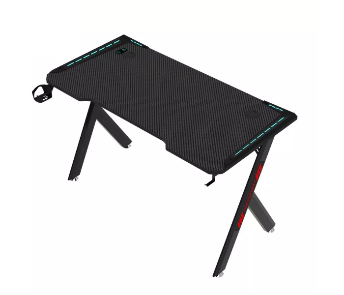 Chaho R-27-BL E-Sports 100cm Backlight Gaming Table Desk - Black - Zoom Image 1