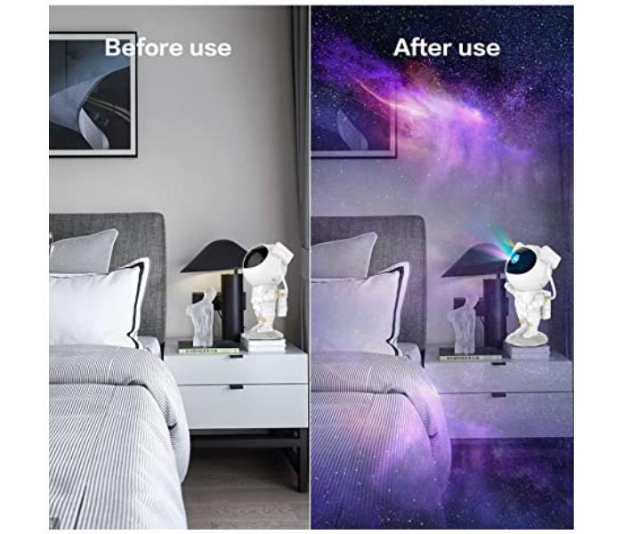 Astronaut Galaxy Star Projector LED Night Lamp With Speaker And Timer - Zoom Image 6