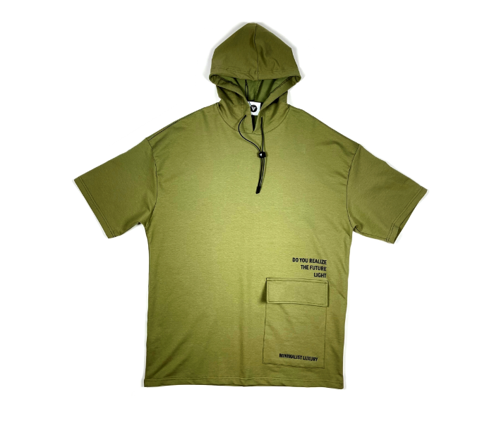 Hoodie Set Medium With Pocket For Men - Olive Green - Zoom Image 2