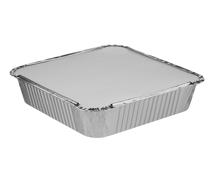 Hotpack PA83241 Pack of 10 Pieces 2410ml Aluminium Container - Silver - Zoom Image 2