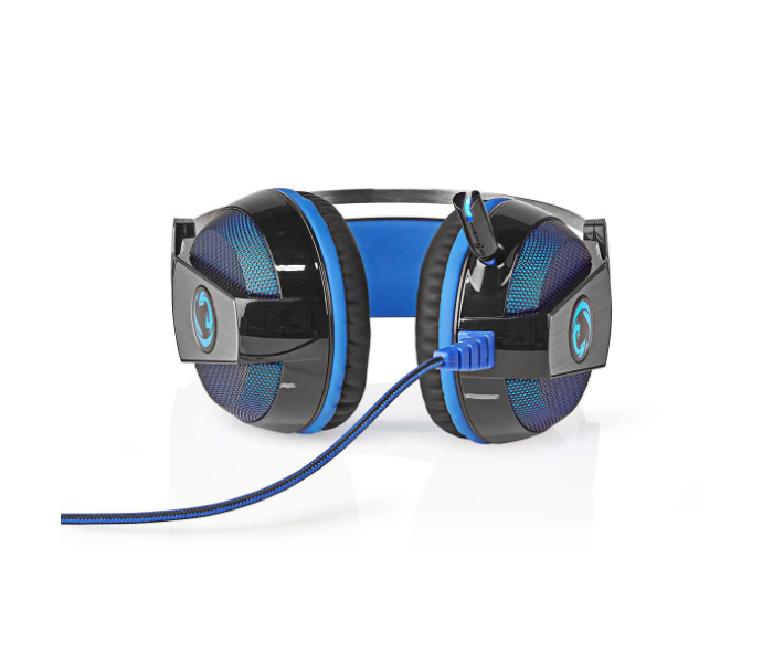 Nedis GHST500BK 7.1 Virtual Surround Sound Over-Ear Gaming Headset - Black and Blue - Zoom Image 3