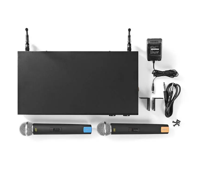 Nedis MPWL621BK 16-Channel and 2 Microphones Included Wireless Microphone Set - Black - Zoom Image 1