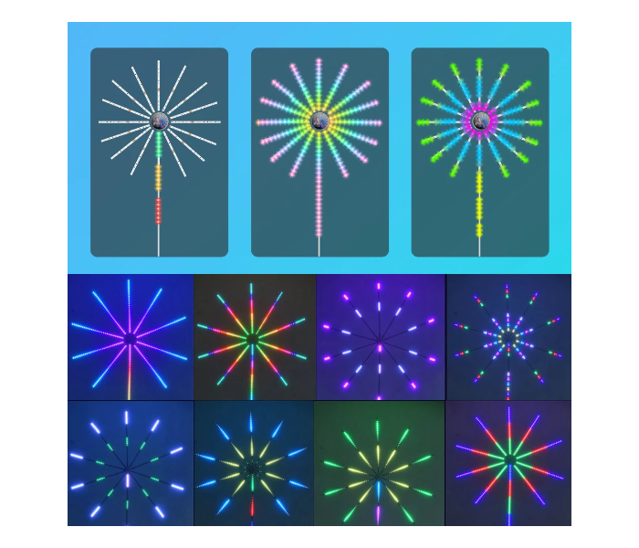 Galaxy Firework Lights LED Strip Color Changing Remote Control LED Firework Light for Room Party, Holiday Decoration - Zoom Image 4