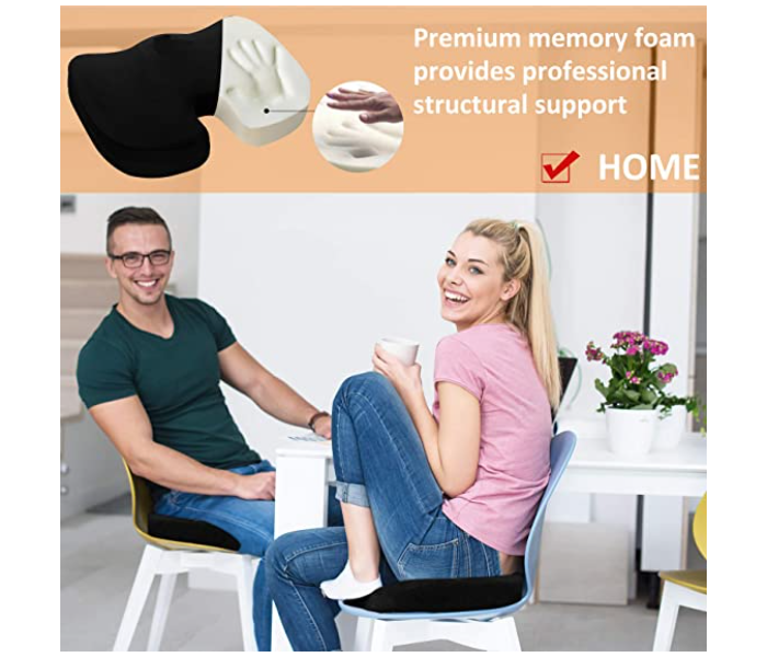 Galaxy Seat Cushion and Lumbar Support Pillow - Black - Zoom Image 5