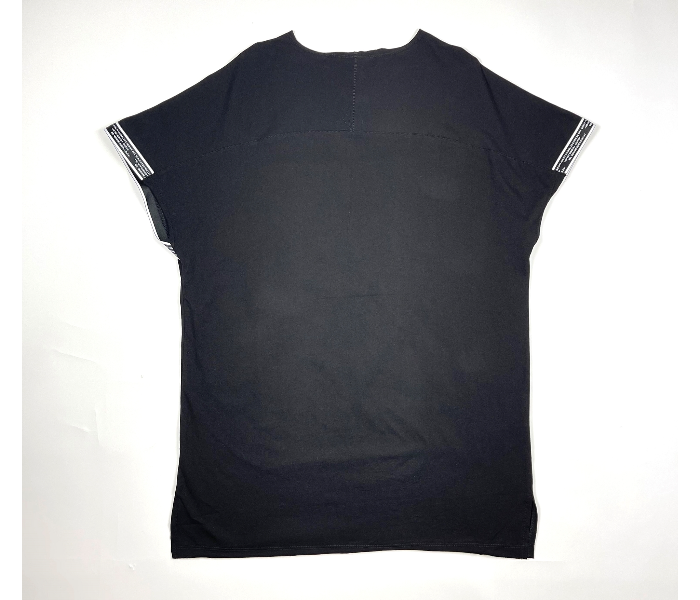 Short Sleeves Long XL T-Shirt Muscle Cut For Men - Black - Zoom Image 3