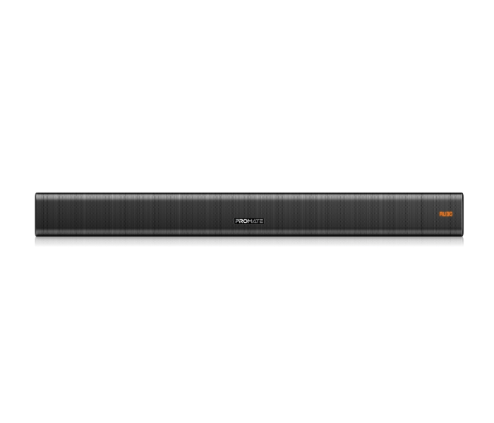 Promate Multipoint Pairing and Remote Control 30Watts Soundbar with 10Watts Subwoofer - Black - Zoom Image 1