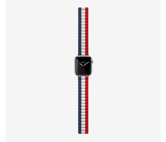 Uniq Revix Reversible Magnetic France Flag Model 42mm Apple Watch Strap - White - Zoom Image 1