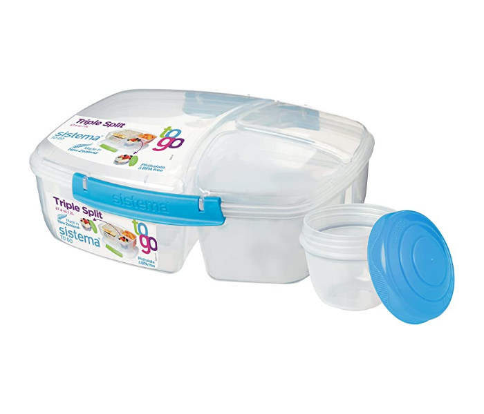 Sistema 2Litre To Go Lightweight Triple Split Lunch Box - Zoom Image 1