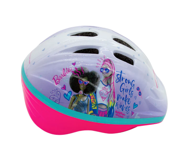 Spartan Premium Barbie Design Bicycle Helmet For Kids - White and Pink - Zoom Image 3