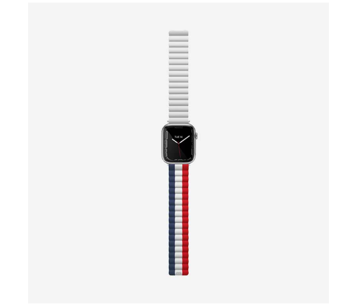 Uniq Revix Reversible Magnetic France Flag Model 42mm Apple Watch Strap - White - Zoom Image 2