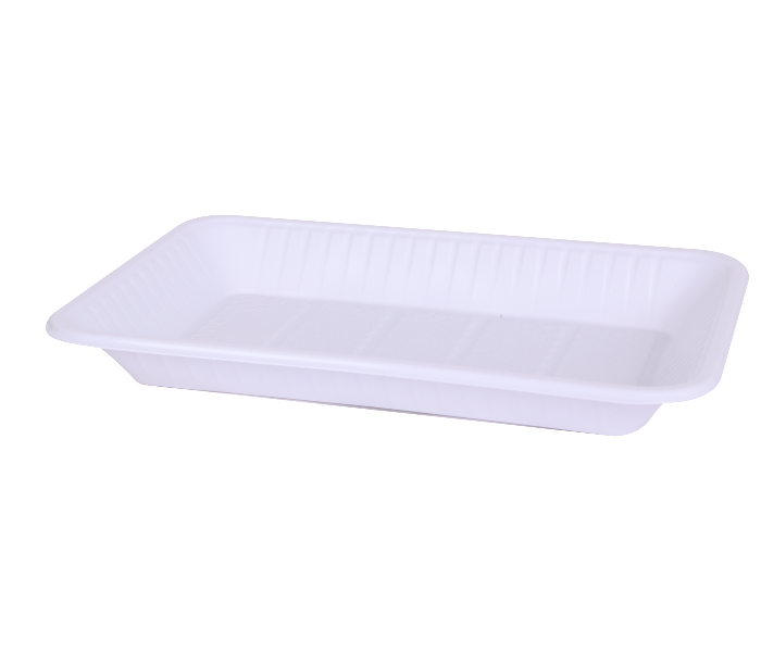 Hotpack PAV4HP No 4 1Kg Plastic Rectangular Tray - White - Zoom Image 4