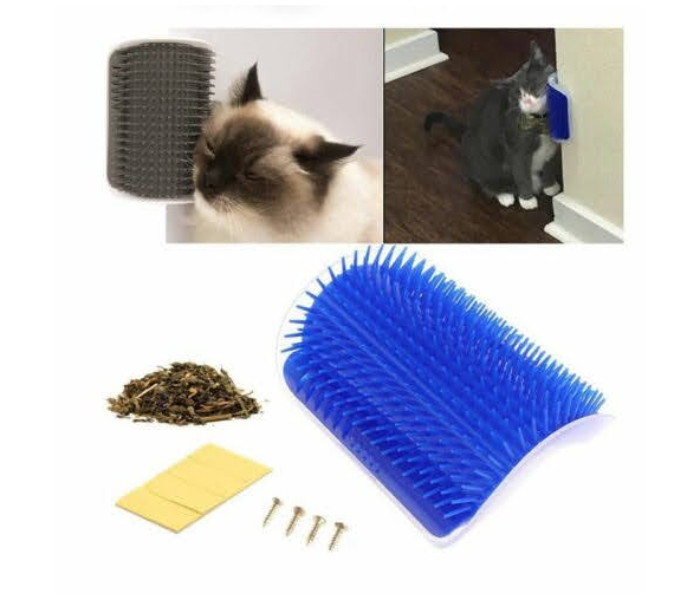 GTC 22000945 Cat Corner Self Groomer with Catnip Wall Corner Massage Comb Corner Scratcher - Green - Zoom Image 5