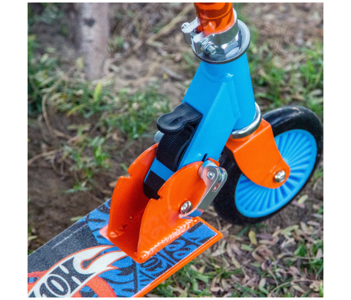 Spartan Hotwheels 120mm Folding Scooter For Kids - Blue and Orange - Zoom Image 8