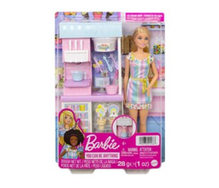 Mattel Barbie Ice Cream Shopkeeper Activity Toy for Kids - Zoom Image