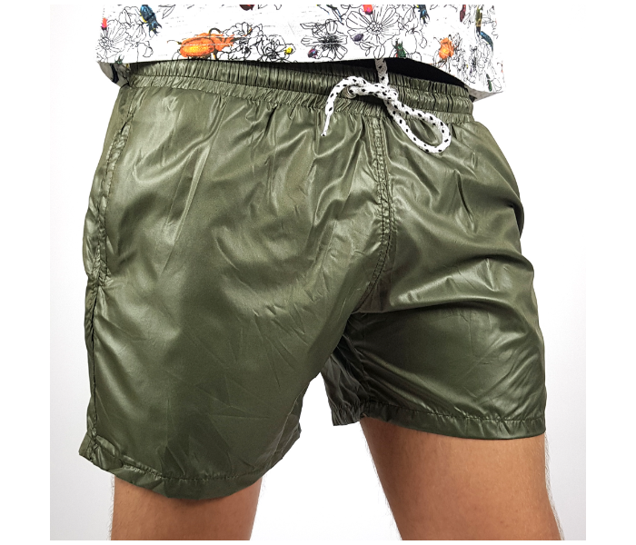 Shiny Swimming Large Shorts For Men - Green - Zoom Image 1