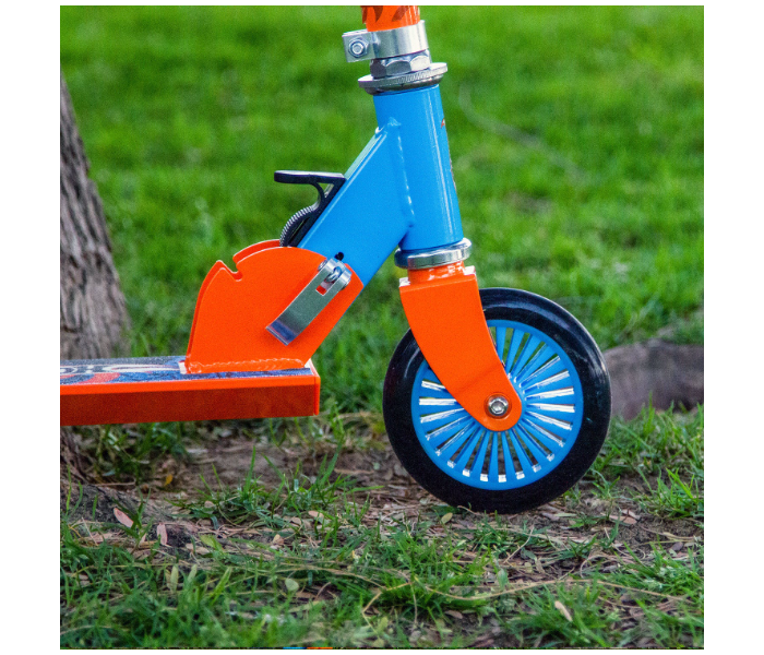 Spartan Hotwheels 120mm Folding Scooter For Kids - Blue and Orange - Zoom Image 7