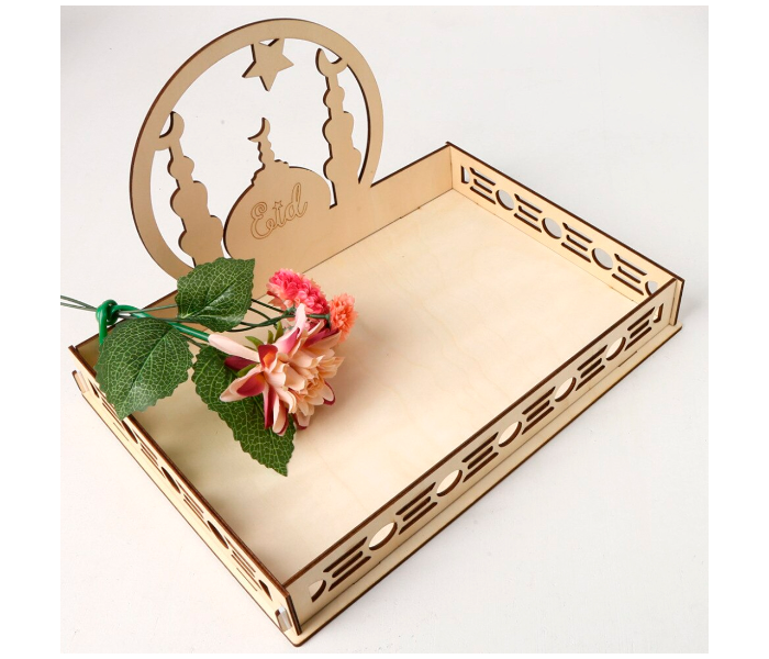 Mosque Design Wooden JM01328 Ramadan Dessert Tray - Zoom Image 3