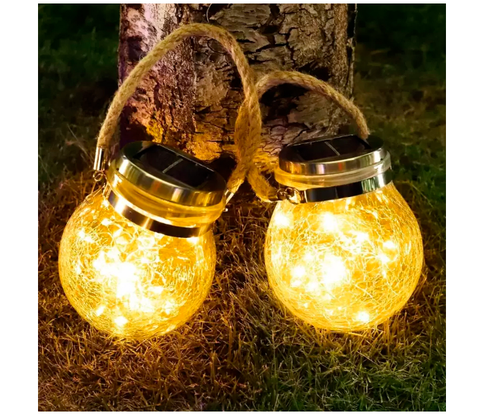 Solar 3Meter 30 Light Crackle Outdoor Decorative Warm White Light - Zoom Image 2