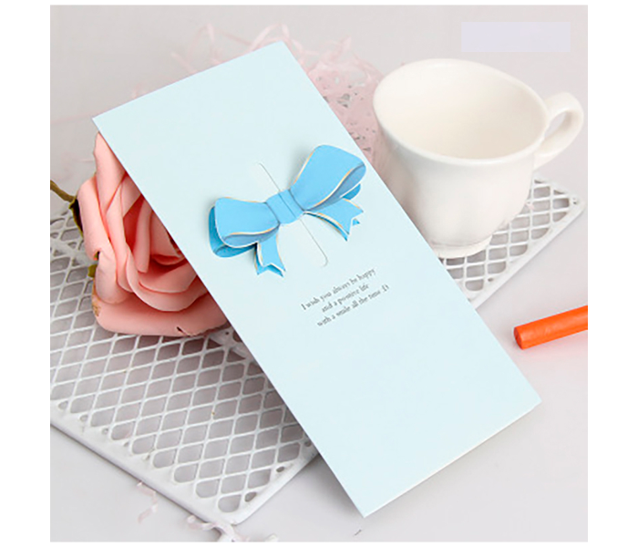 Universal Greeting Card with Bow Envelope - Sky Blue - Zoom Image