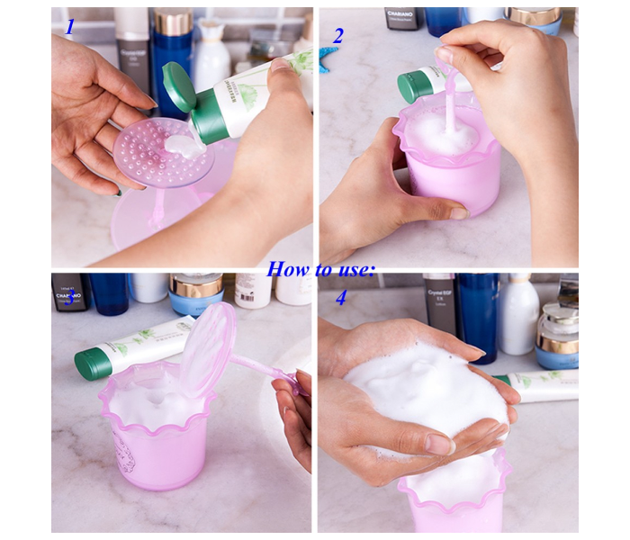 Portable Facial Cleanser Foaming Cup - Pink - Zoom Image 2