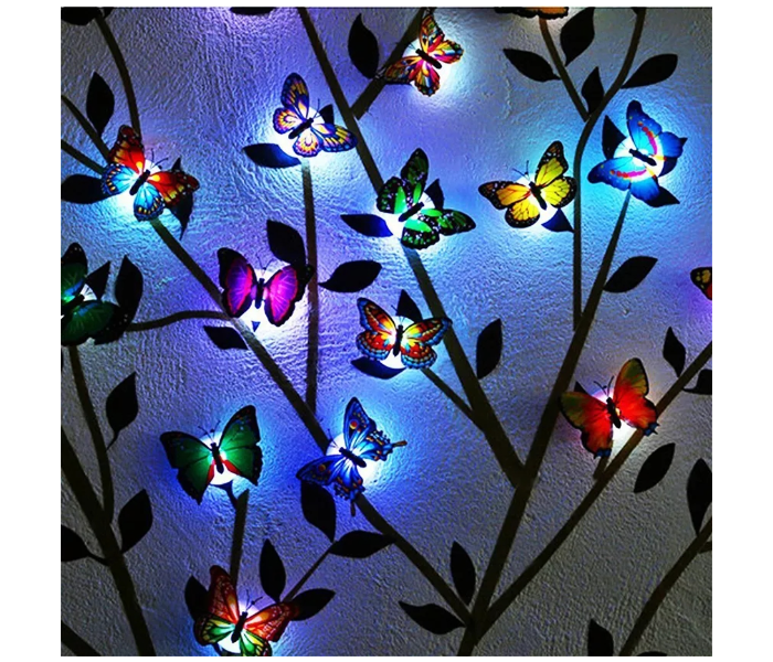 5 Pieces Butterfly Night Light LED Random Color Wall Decoration for Bedroom Living Room Kids Room  - Zoom Image 1