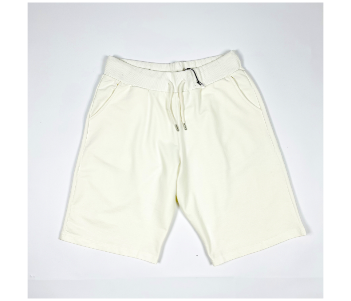 Plain Cotton XL Shorts For Men - White - Zoom Image 2