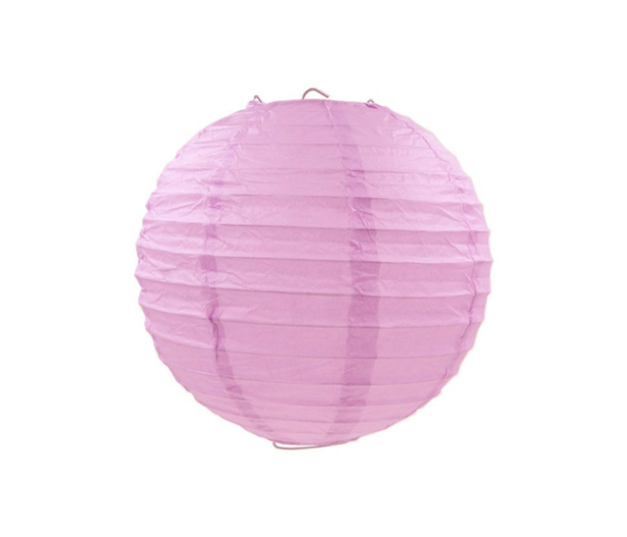 Color Folding 12 Inches Paper Lantern - Light Purple - Zoom Image 1