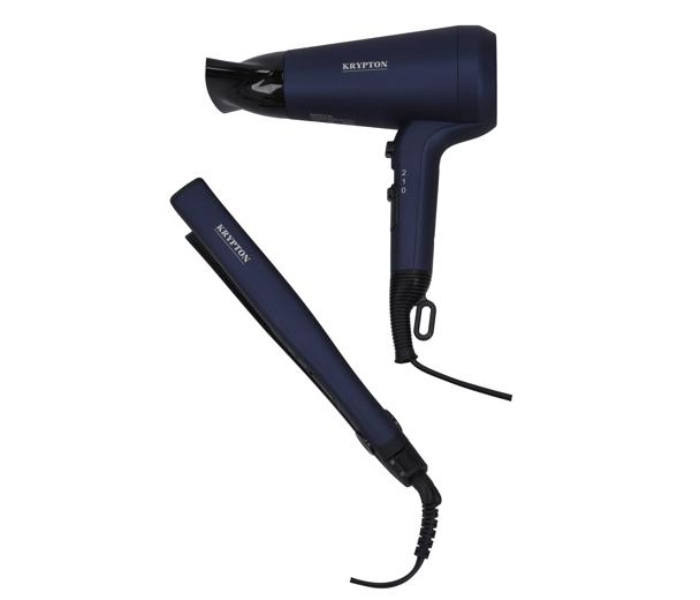 Krypton KNHF5408 Portable 2 In 1 Hair Dryer and Hair Straightener - Blue - Zoom Image 1