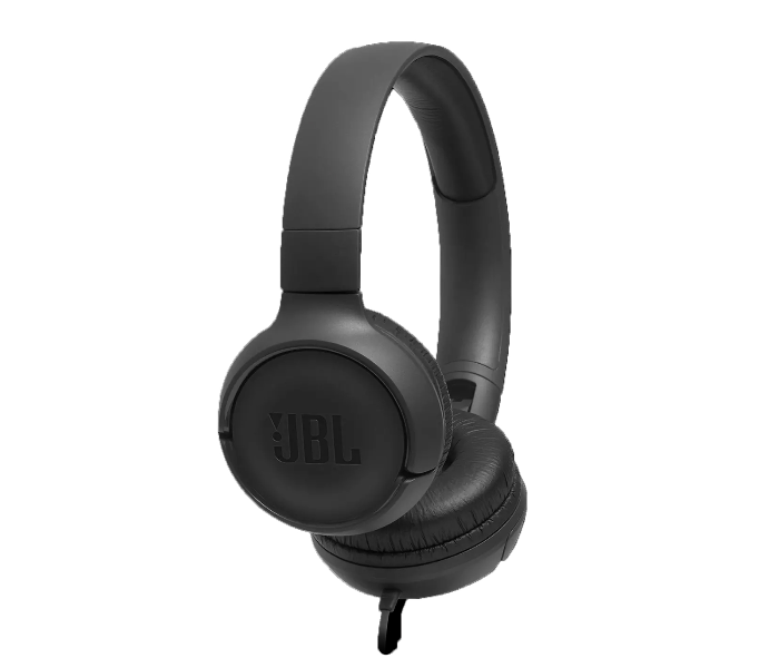 JBL T500 Tune Wired Pure Bass Sound On Ear Headphone with Mic - Black - Zoom Image 1