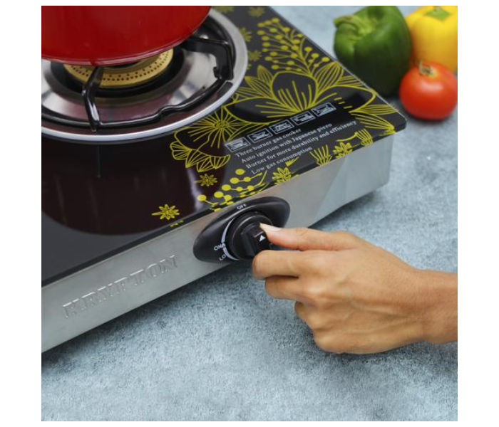 Krypton KNGC6349 Enamelled Pan Support 3 Burner Gas Cooker - Black - Zoom Image 7